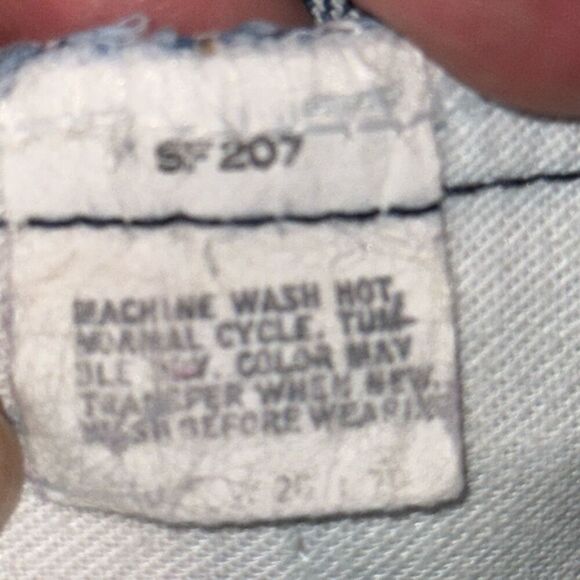 Vintage 70’s 80’s Orange Tab Light Wash Levis Student Fit Cut Off Shorts Size 28 - Picture 13 of 16